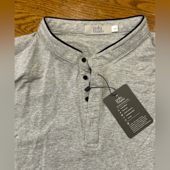 Polo Mano Henley T-shirt size L - Picture 2 of 2